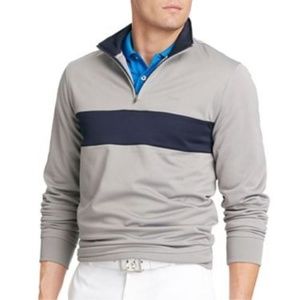 IZOD Golf Quarter-Zip Fleece Pullover Nickel New